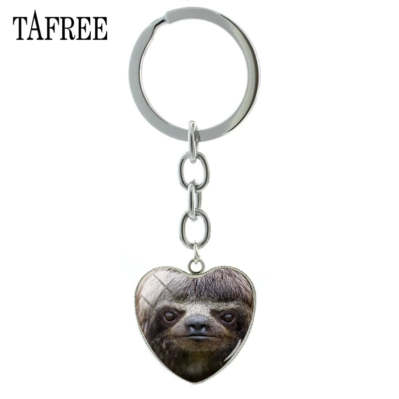 Sloth Face Keyring