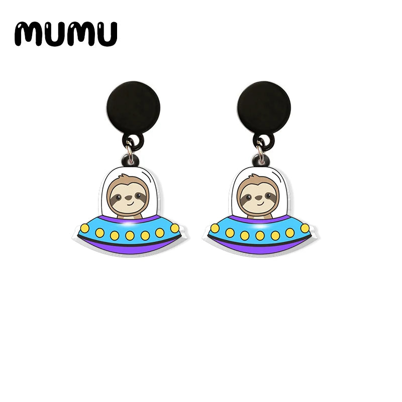 Assorted Cute Sloth Drop Earrings