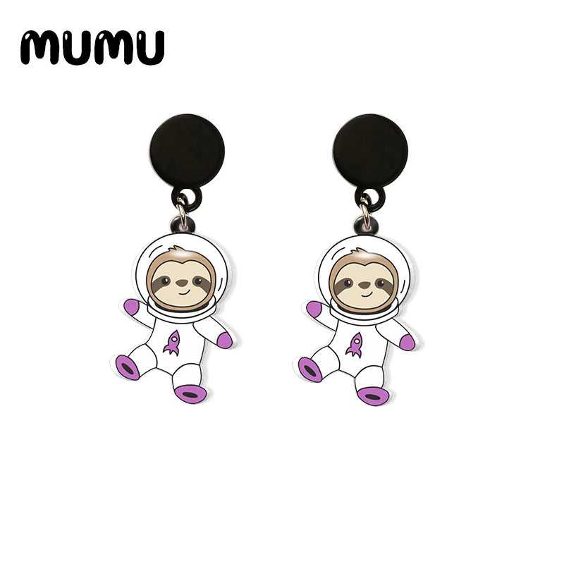 Assorted Cute Sloth Drop Earrings