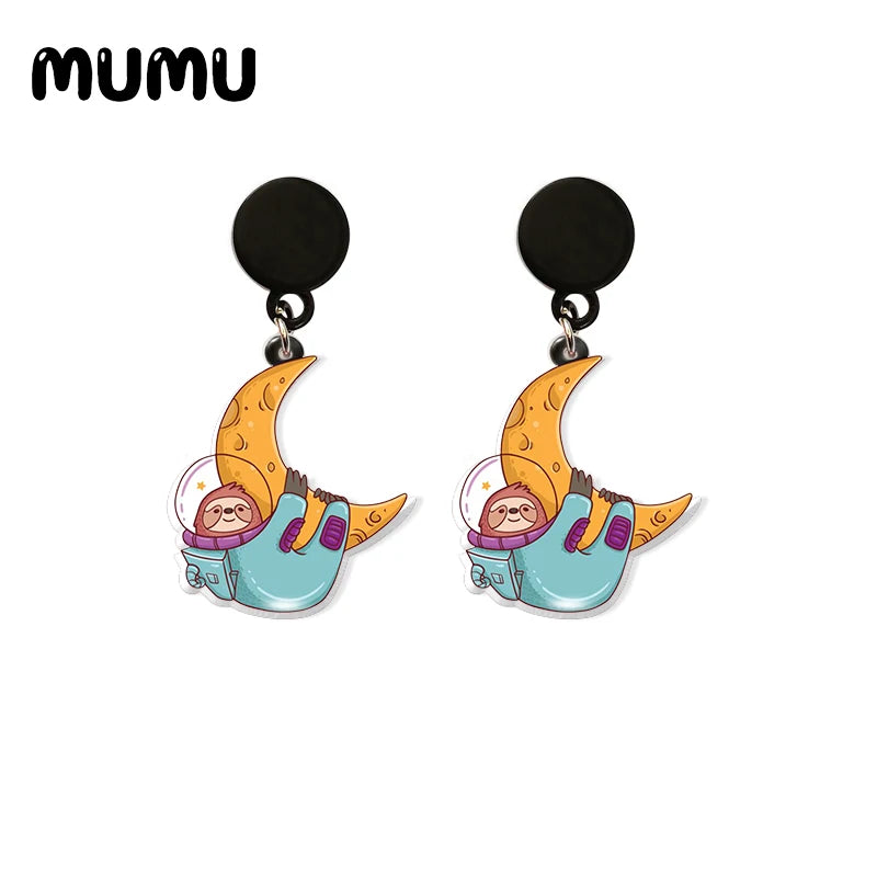 Assorted Cute Sloth Drop Earrings