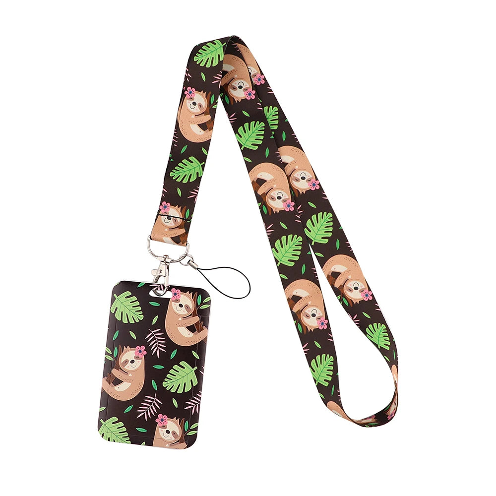Sloth & Leaves Lanyard