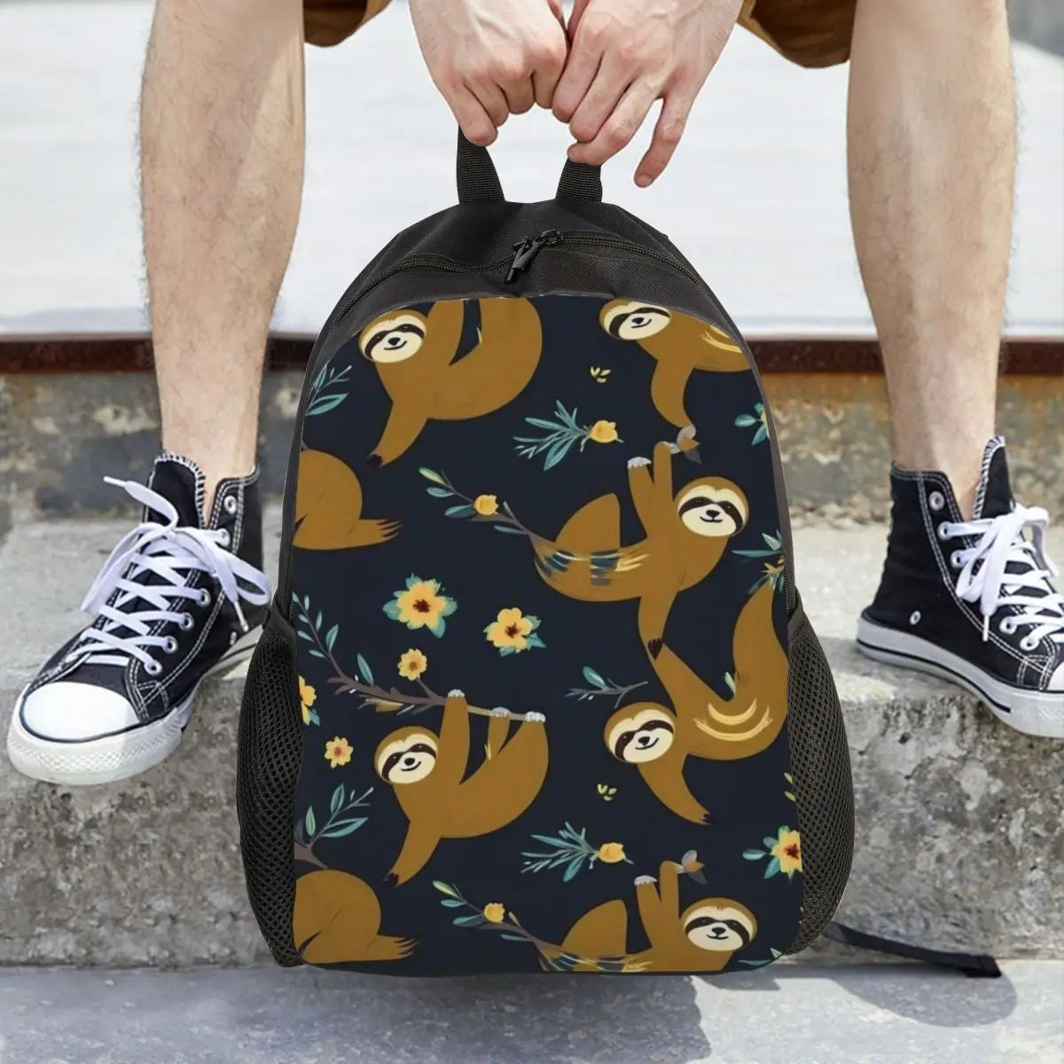 Sloths Hanging Around Backpack