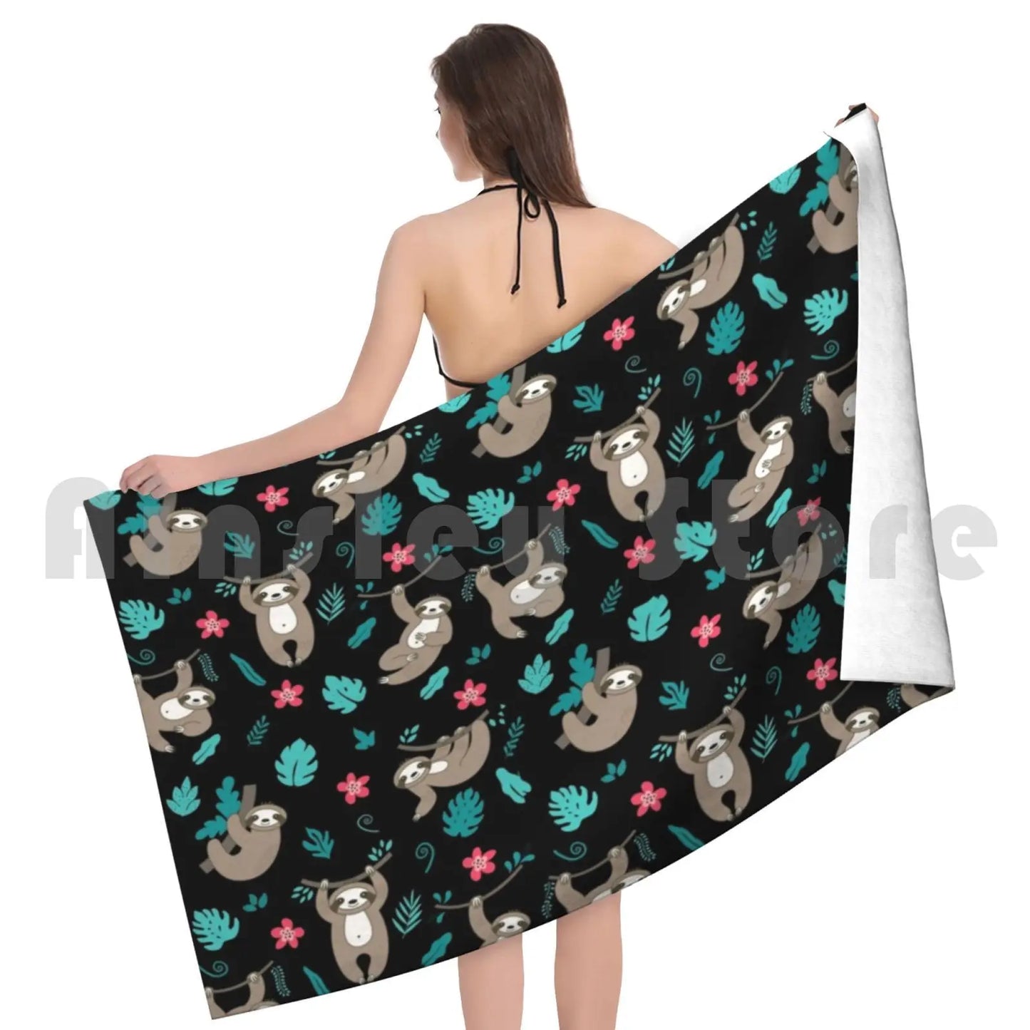 Cute Sloth Pattern Bath Towel