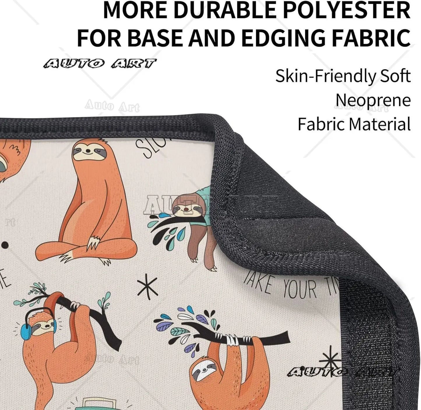 Sloth Car Seat Belt Cover