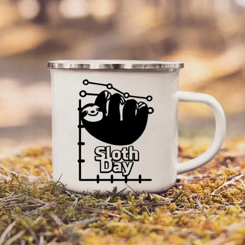 Sloth Day Enamel Mug