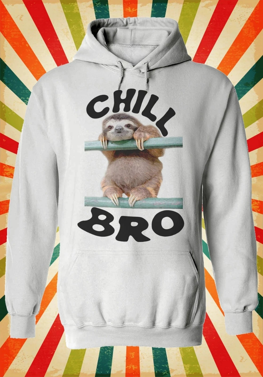 Chill Bro Sloth Hoodie product photo 3