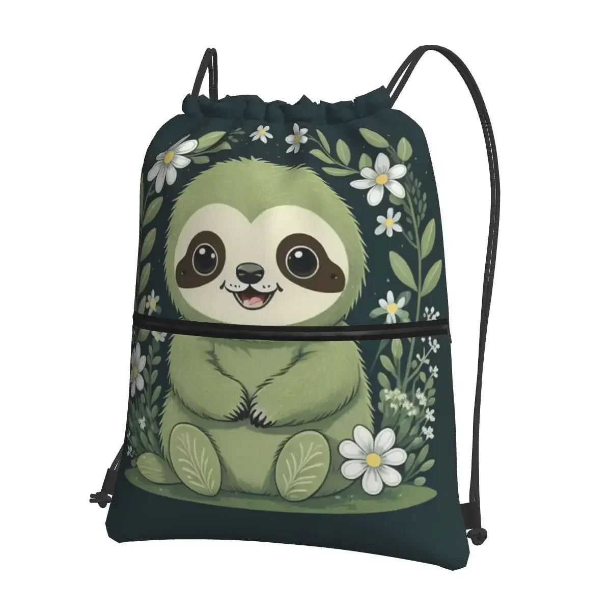 Sloth With Foliage Border Backpack