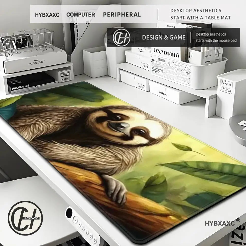 Wild & Relaxed Sloth Jungle Mouse Pad