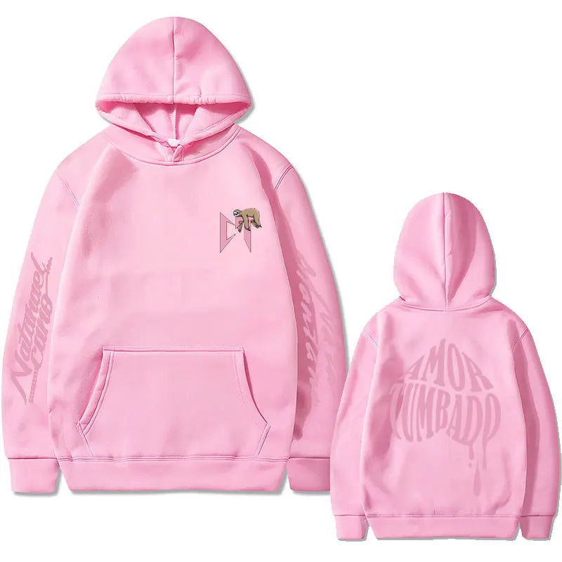 Singer Natanael Cano Amor Tumbado Sloth Print Hoodie