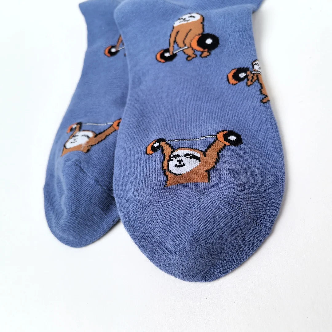 Bodybuilding Weightlifting Sloth Socks