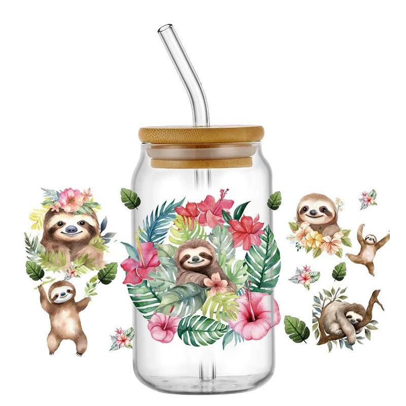 Cute Sloth Waterproof Transfer Stickers