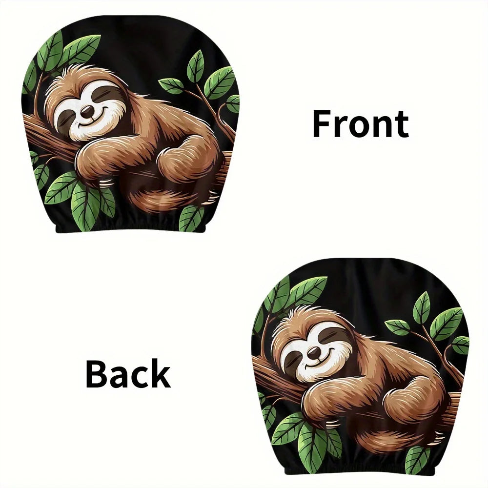 Hanging Out Sloth Headrest Car Covers