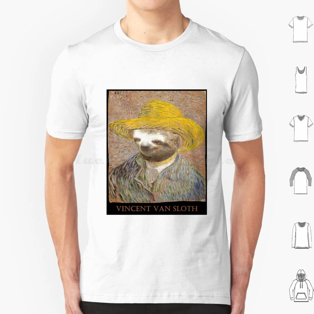 Vincent Van Sloth Art T-Shirt