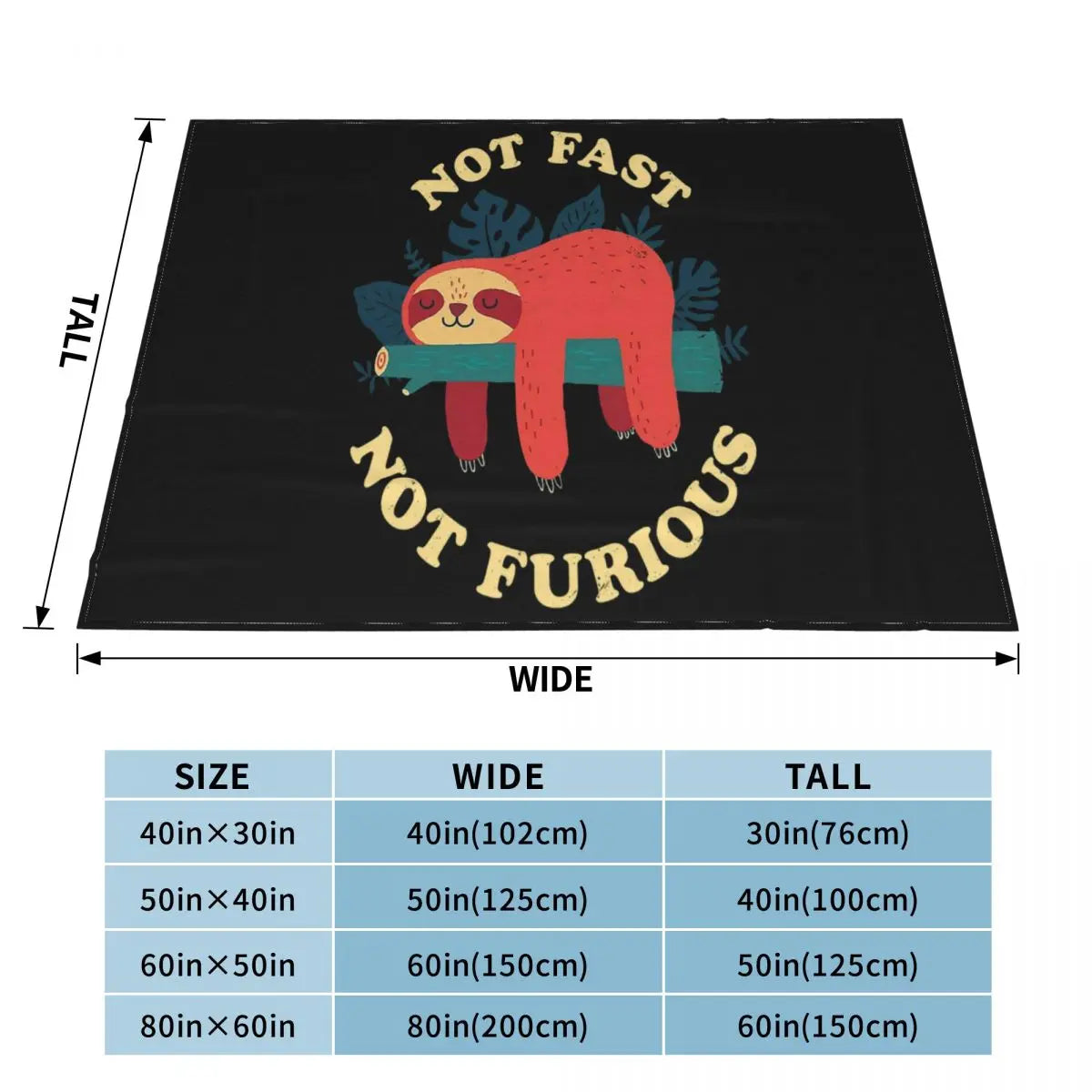 Not Fast Not Furious Blanket