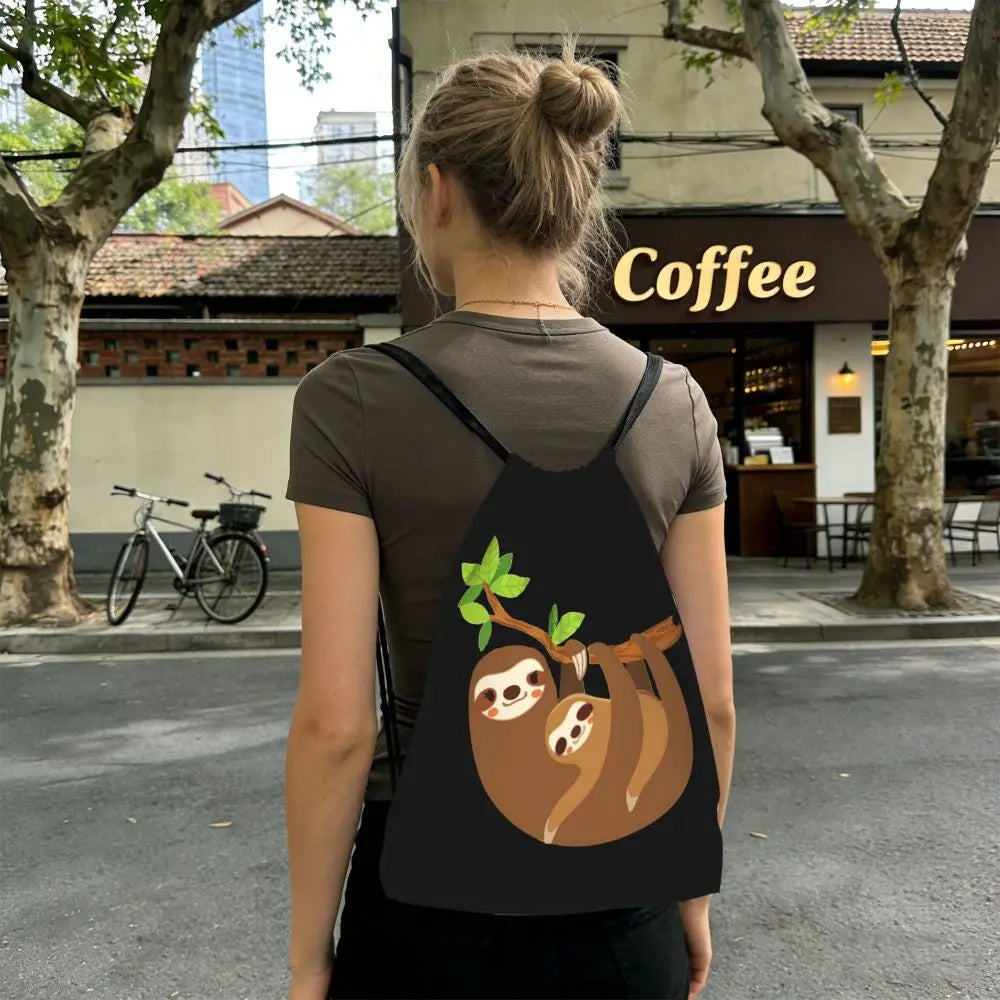 Sloth With Baby Sloth On Branch Backpack