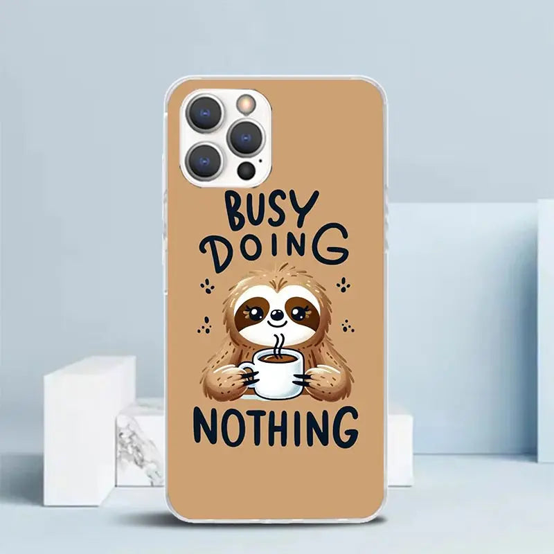 Busy Doing Nothing Sloth iPhone Case