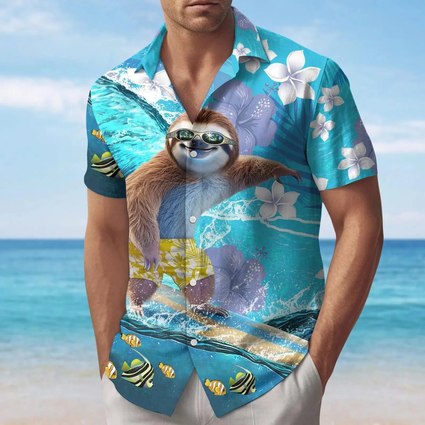 Surfing Sloth Shirt product photo