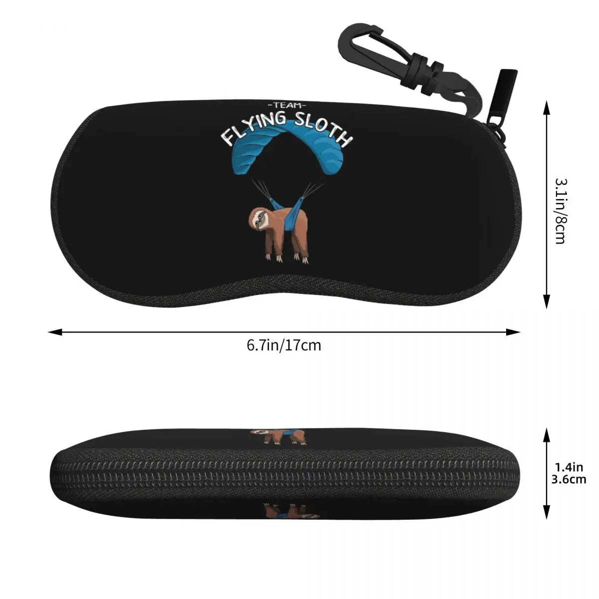 Paragliding Flying Sloth Glasses Case