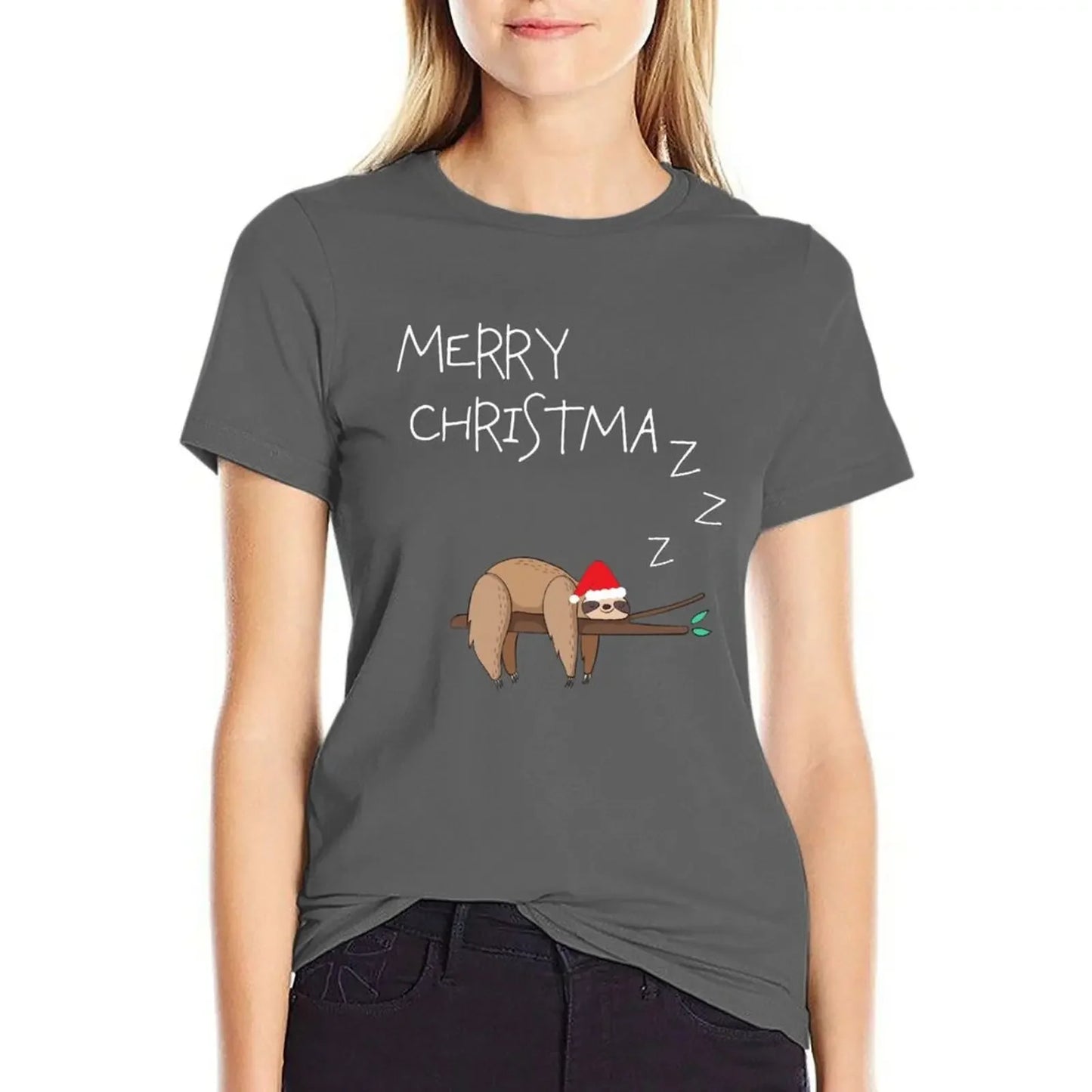 Merry Christmas Sleeping Sloth T-Shirt