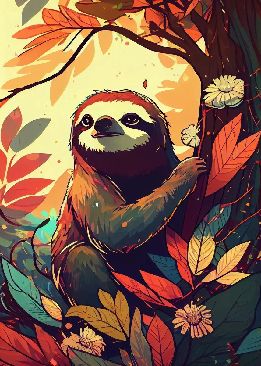 Sloth Artwork Poster
