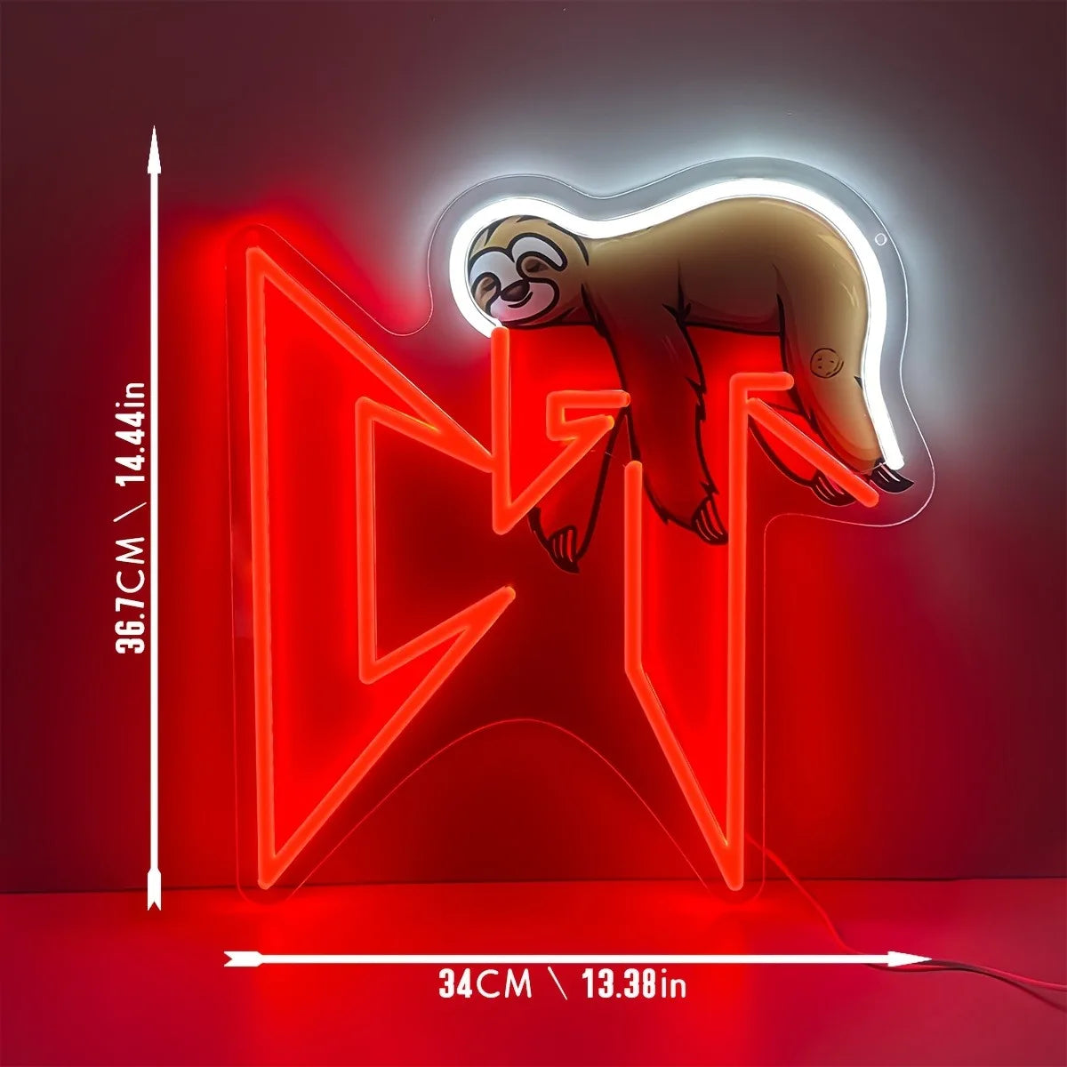 Sloth UV Print Neon USB Powered Dimmable LED Light