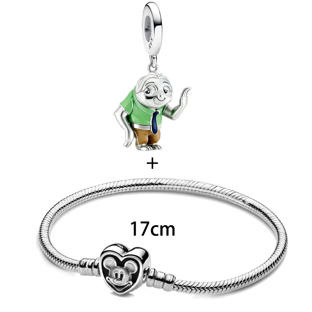 Sterling Silver Bracelet & Charm Disney Zootopia