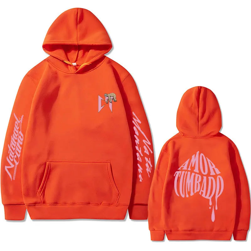 Singer Natanael Cano Amor Tumbado Sloth Print Hoodie