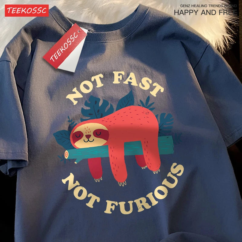 Not Fast Not Furious Sloth Male T-Shirt