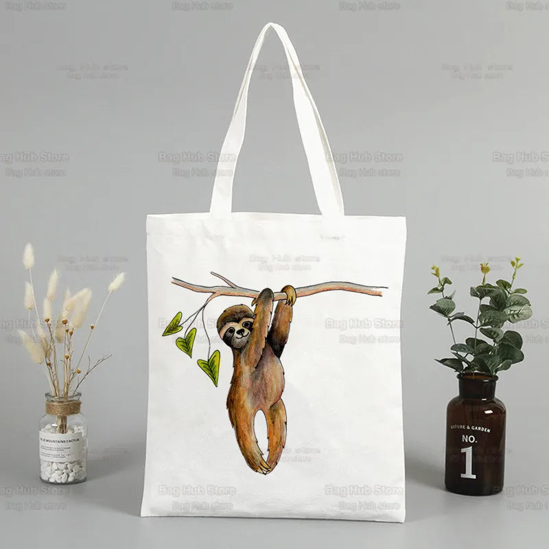 Living the Sloth Life Canvas Tote Bag
