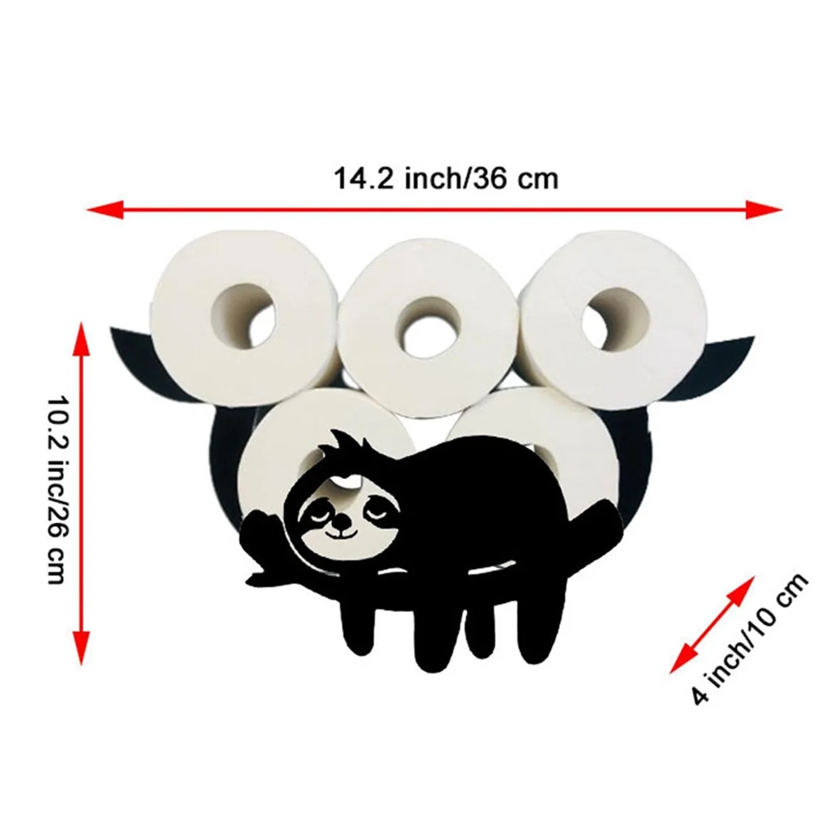 Wall Mounted Metal Sloth Toilet Roll Holder
