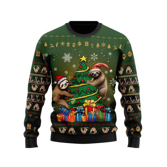 Sloth Theme Christmas Jumper