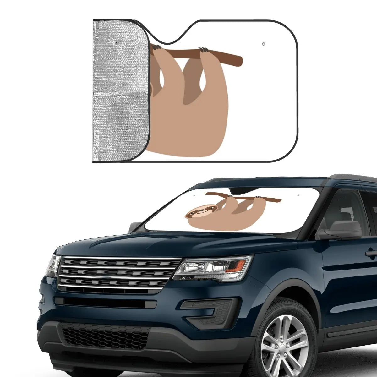 Cute Baby Cartoon Sloth Design Sunshade