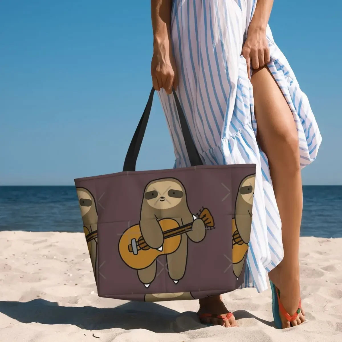 Guitar Sloth Beach Travel Bag