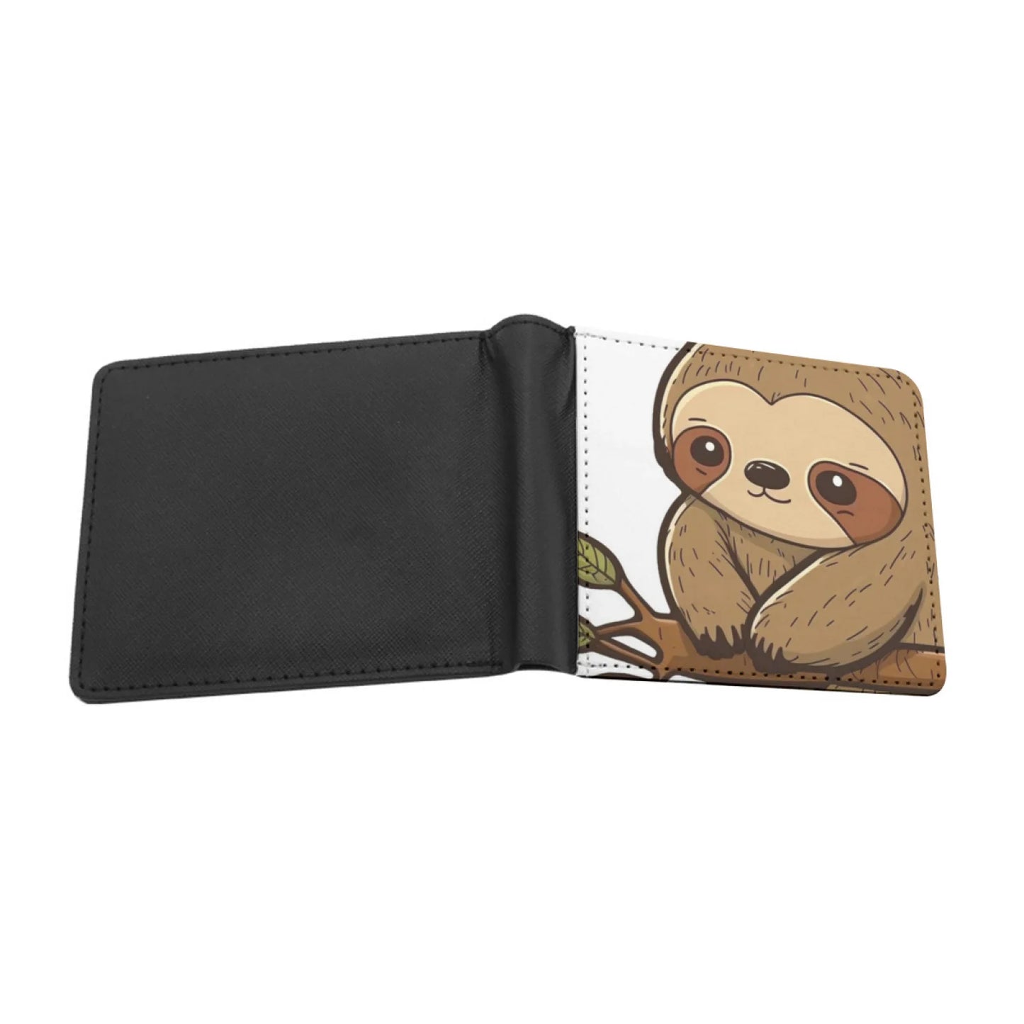 Cute Sloth Leather Wallet Credit Card/Id Holder