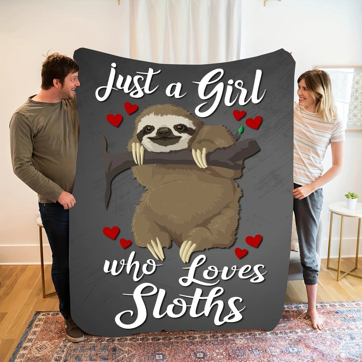 Just a Girl Who Loves Sloths Blanket