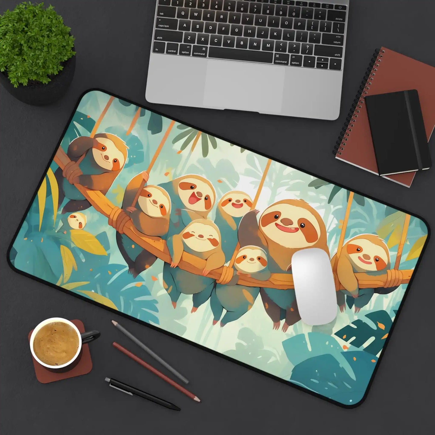 Family Of Sloths Mouse Pad