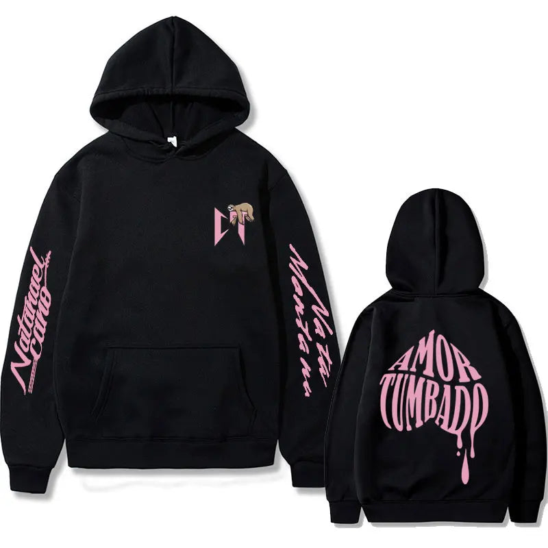 Singer Natanael Cano Amor Tumbado Sloth Print Hoodie