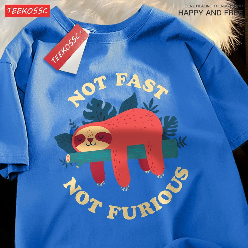 Not Fast Not Furious Sloth Male T-Shirt