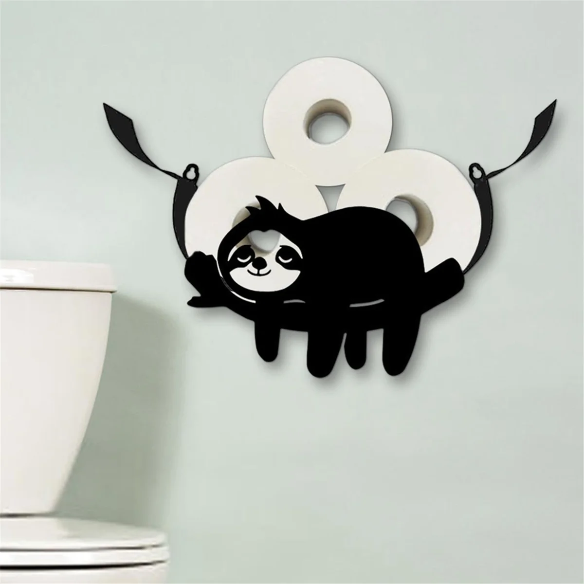 Wall Mounted Metal Sloth Toilet Roll Holder