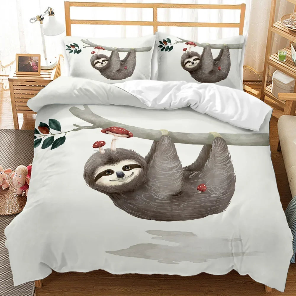 Hanging Sloth Duvet Cover Set product photo