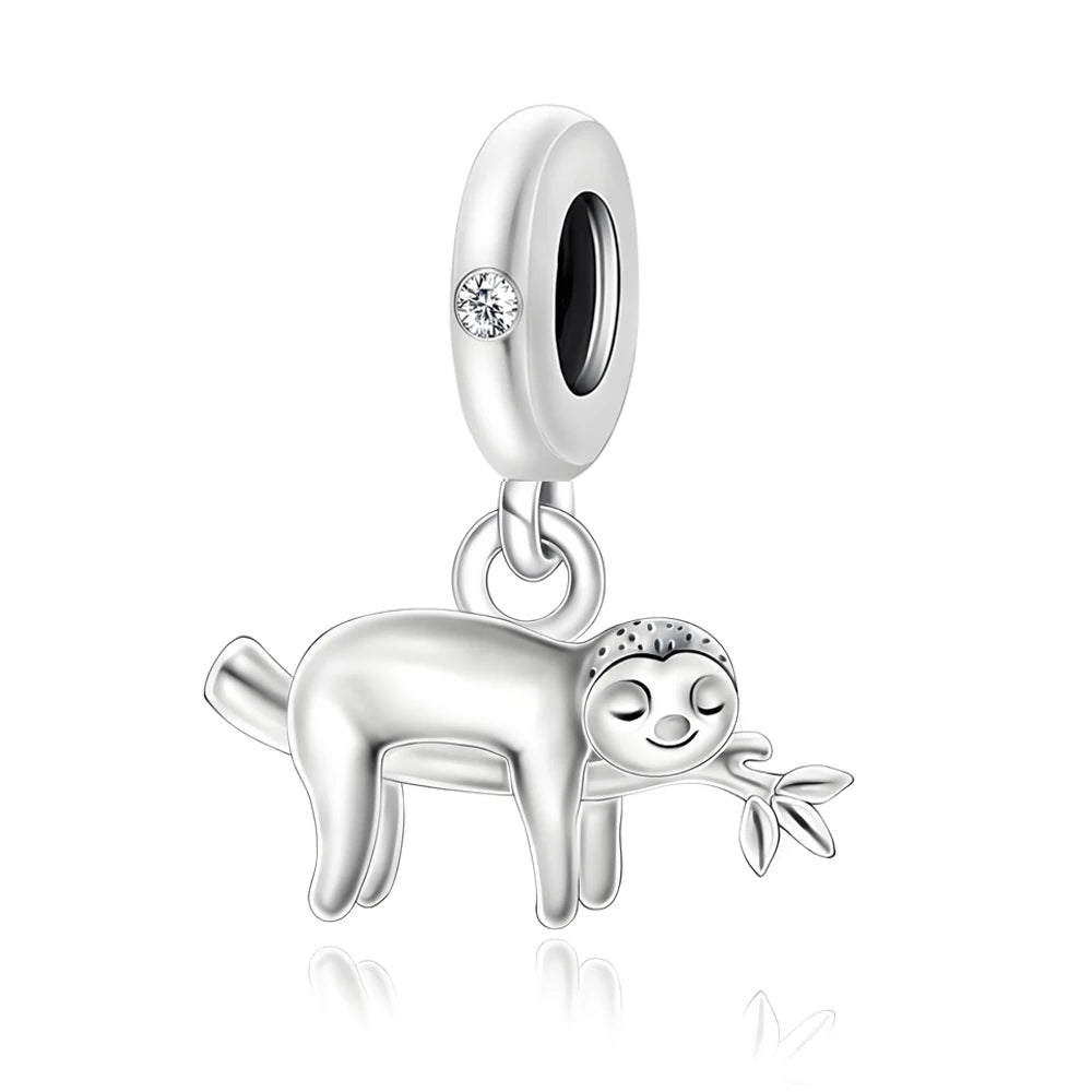 Hanging Sloth Bead Charms