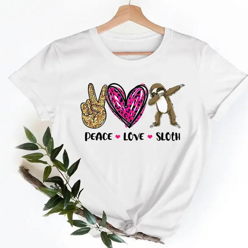 Peace, Love, Sloth Women T-Shirt