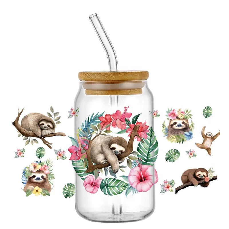 Cute Sloth Waterproof Transfer Stickers
