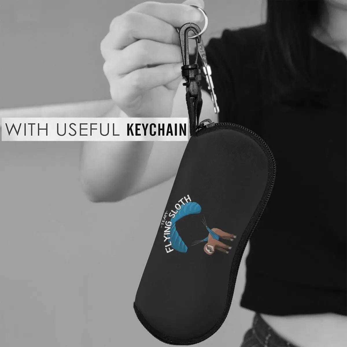 Paragliding Flying Sloth Glasses Case
