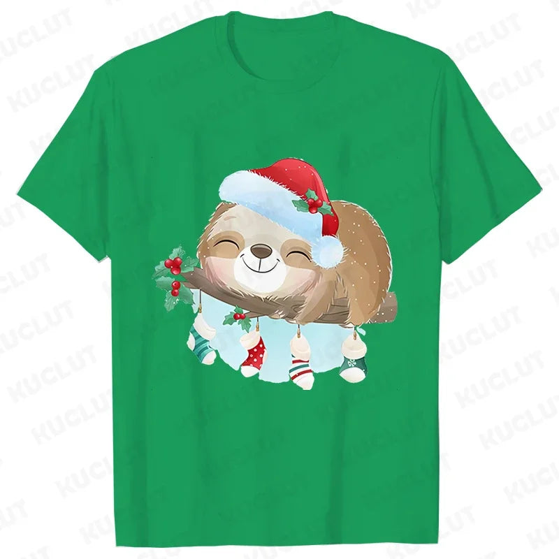 Sloth Festive T-Shirt
