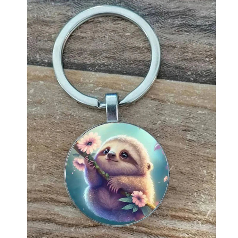 Sloth Charm Keychain