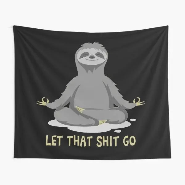 Yoga Sloth Wall Art Tapestry