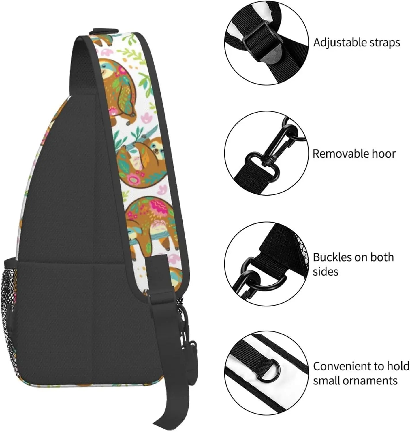 Cute Sloth Sling Backpack