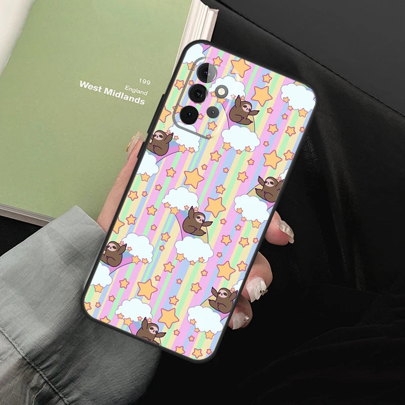 Sloth Rainbow & Clouds Samsung Case