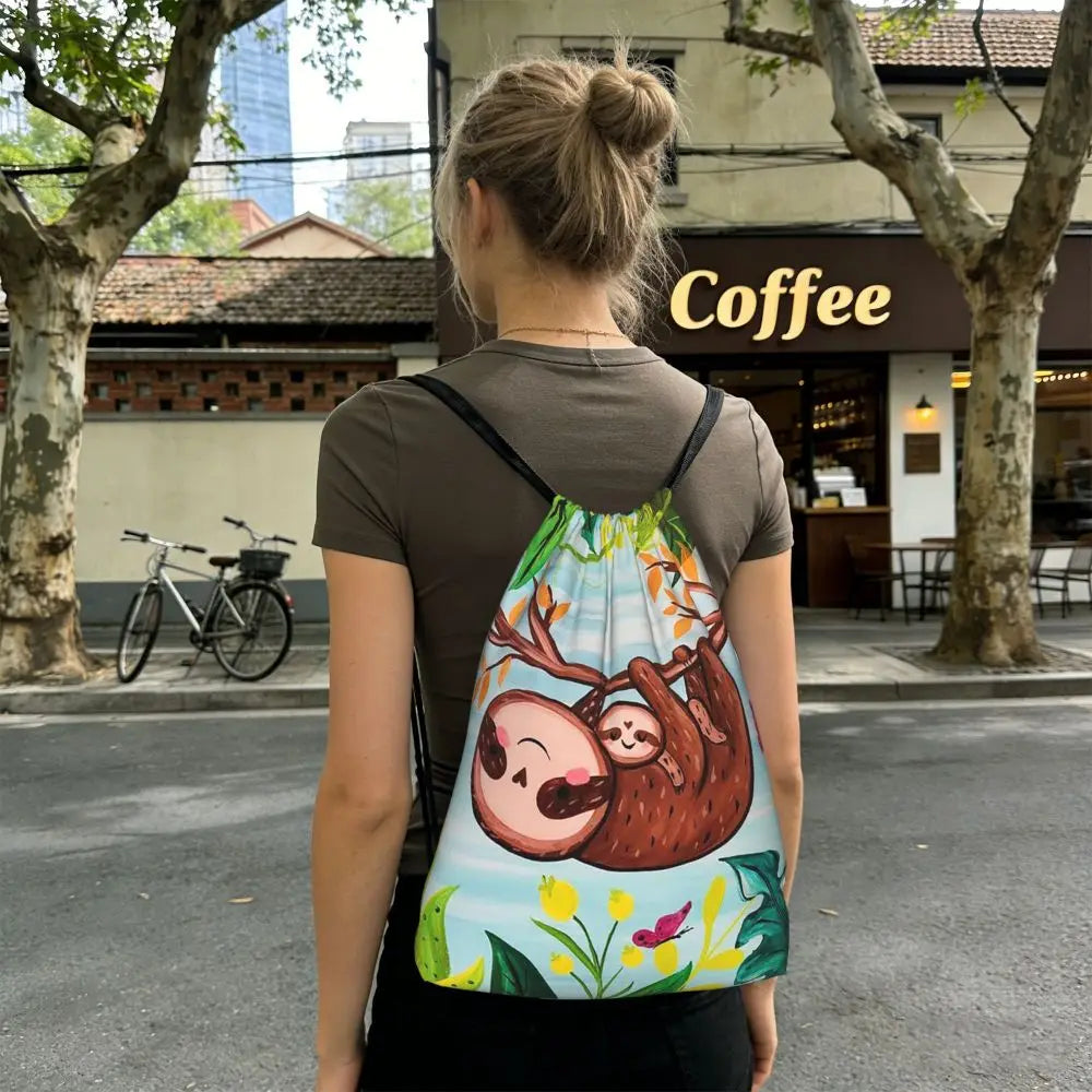 Sloth With Baby Sloth On Branch Backpack